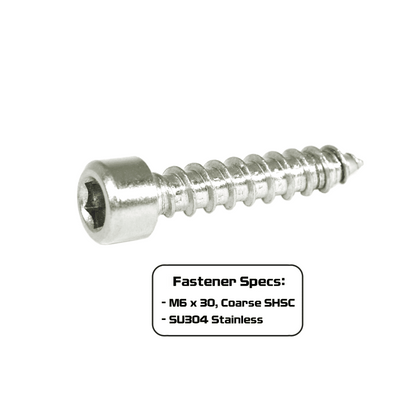 ZSPEC M6x30mm Coarse Socket-Cap SHSC Fasteners, Stainless, 10-Pack - Howling Moto