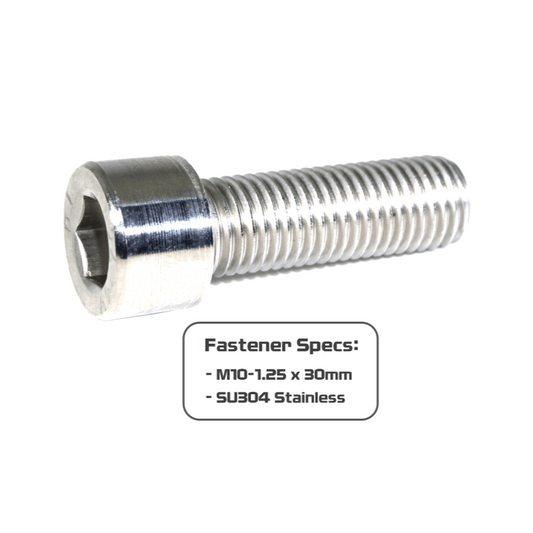 ZSPEC M10-1.25x30mm Fasteners, 10-Pack, SHSC, Stainless SUS304 - Howling Moto