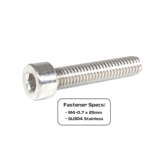 ZSPEC M4-0.7x25mm Socket-Cap SHSC Fasteners, Stainless, 10-Pack - Howling Moto