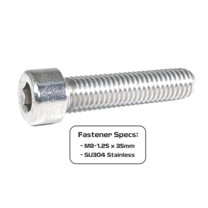 ZSPEC M8-1.25x35mm Socket-Cap SHSC Fasteners, Stainless, 10-Pack - Howling Moto