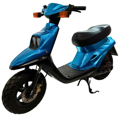 Silver and teal Prebug fairing panel kit for '89-'01 scooter, ScooterSwapShop scooter parts with limited color options.