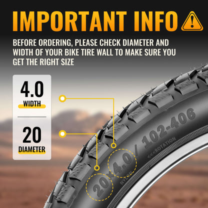 Hycline R4FT E-Bike and Fat Bike Tire in size, featuring rugged tread and durable rubber for off-road cycling.