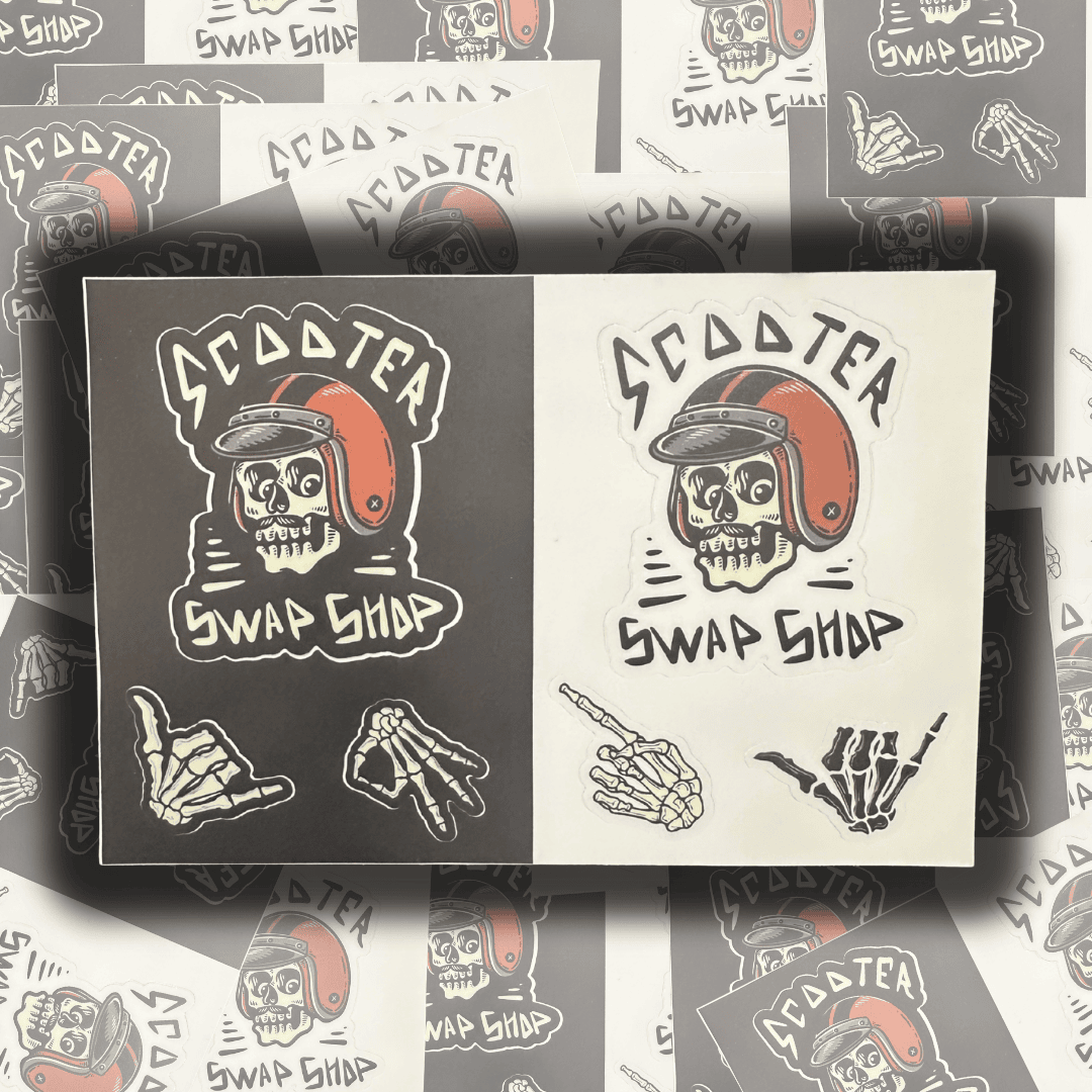Skull and Bones Sticker Sheets - Howling Moto