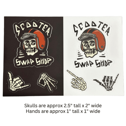 Skull and Bones Sticker Sheets - Howling Moto