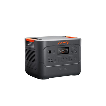 Jackery Solar Generator HomePower 3000 with multiple outlets and solar panels for portable renewable energy storage.