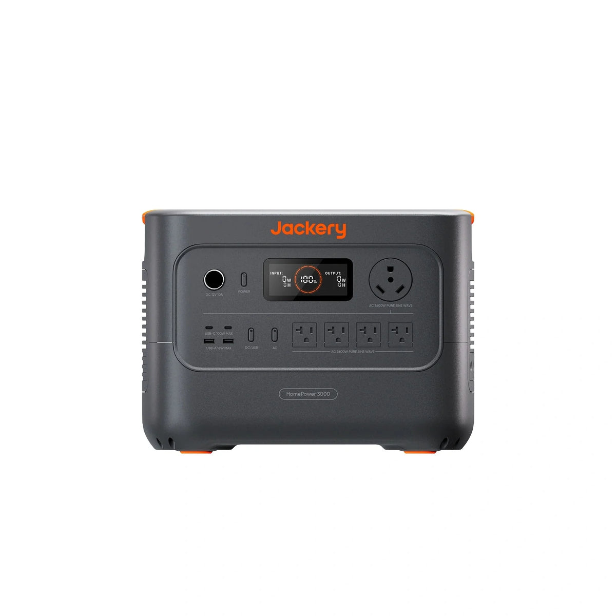 Jackery Solar Generator HomePower 3000 with multiple power outlets and solar panels for portable energy storage and backup power.