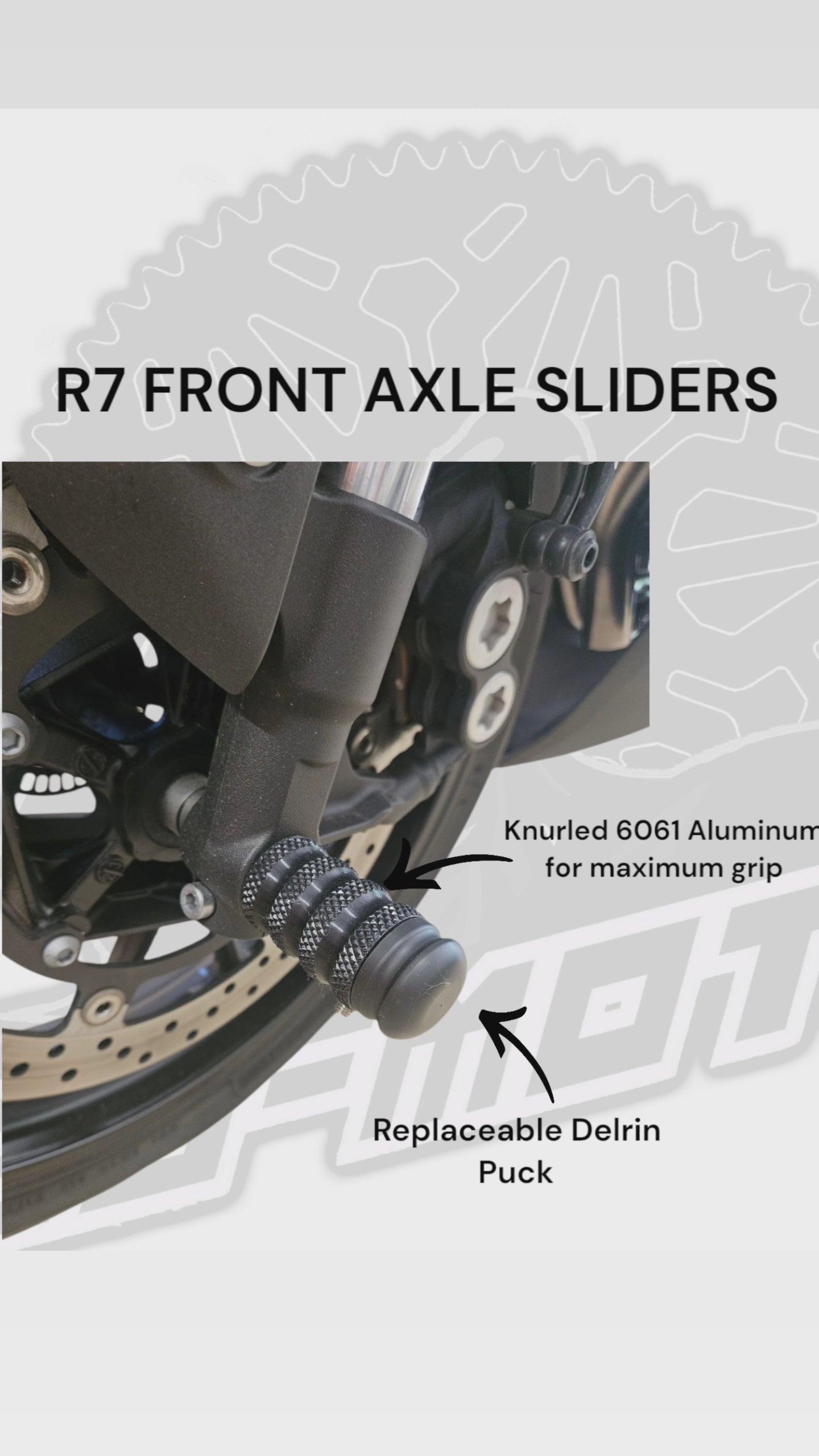 R7 FRONT AXLE SLIDERS - Howling Moto