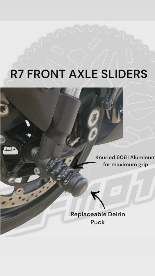 R7 FRONT AXLE SLIDERS - Howling Moto