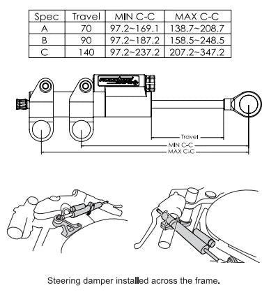 RacingBros Sniper Steering Damper - Universal
