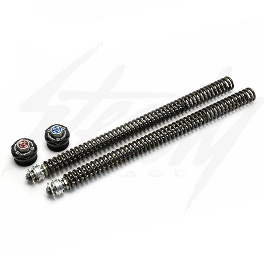 RacingBros Performance Exhaust System RBROS-1006-6.5NMM, stainless steel exhaust pipe with polished tips, for enhanced vehicle performance.