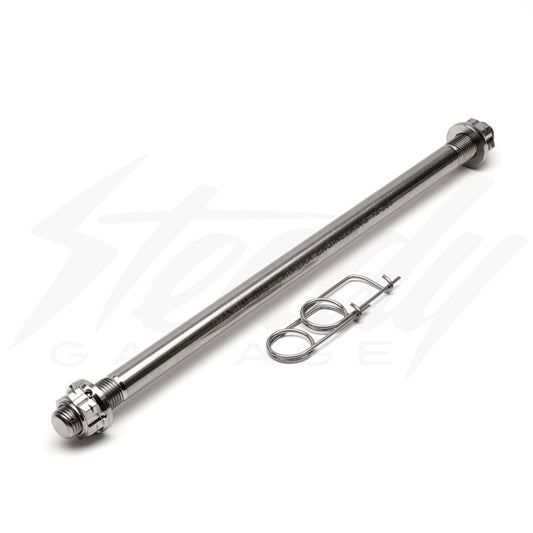 Steady Garage Chimera Engineering GR-5 Titanium Axle Shaft with nuts, M12 x 265mm, for front grom, Monkey, and Dax vehicles
