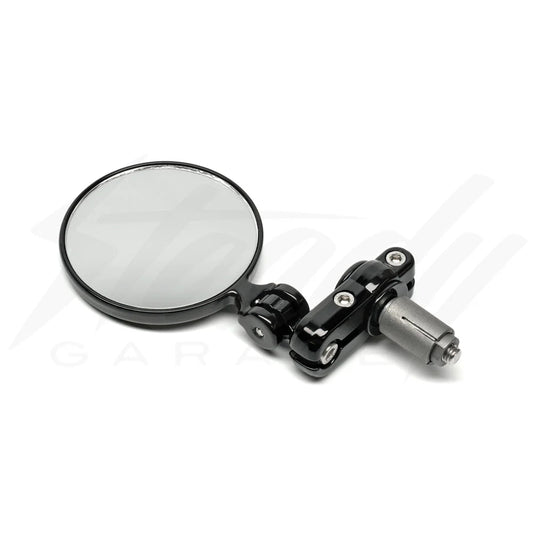 3" Round Folding Handle Bar End Mirror - Howling Moto