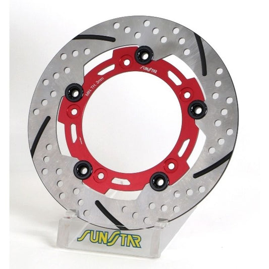 Sunstar Premium Racing Hole & Slit Type Front Disc Rotor - Howling Moto