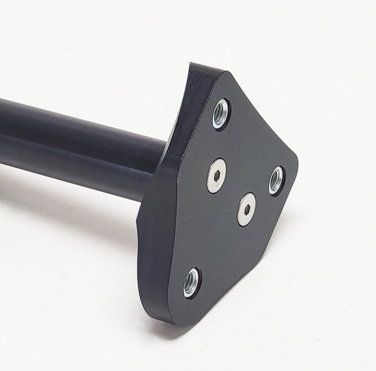 Warp 9 Surron front fender adapter bracket for OEM fender mount, compatible with Steerlock, designed for Surron and Talaria bikes.
