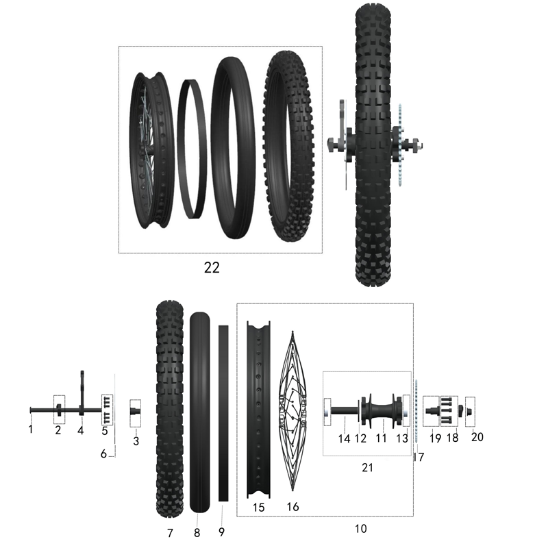 Talaria Sting R MX4 Rear Wheel Spokes - Howling Moto