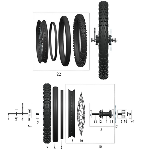 Talaria Sting R MX4 Rear Wheel Spokes - Howling Moto