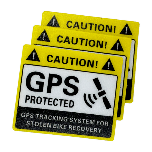 Anti Theft GPS Warning Sticker 3 Pack - Howling Moto
