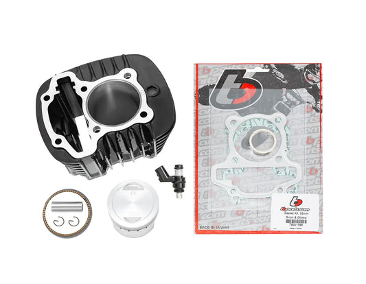 TBParts 149cc Big Bore Kit with Injector for 2022+ Grom and Monkey 125, shown with engine components and installation parts.