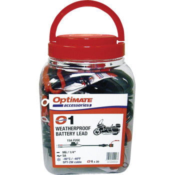 Tecmate 1/4" Eyelet Battery Connection Lead Optimate™ Permanent Battery Lead - 20 Pack - Howling Moto