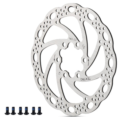Hycline Tektro TR-24 disc brake rotor in 140mm size, stainless steel, 6-bolt mount, suitable for bicycle brake systems