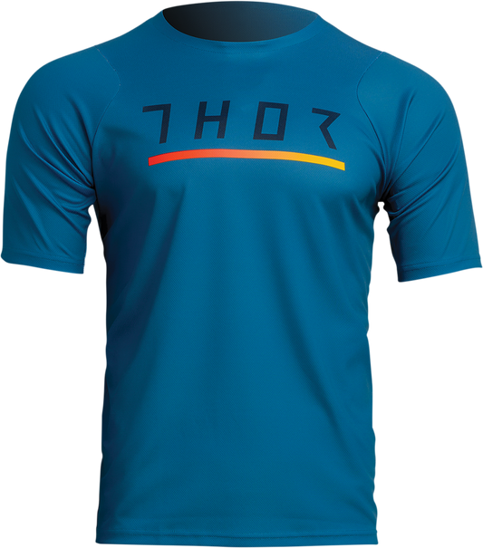 THOR, THOR Assist Caliber Short-Sleeve Jersey - Teal - Medium (Part No. 5020-0015)