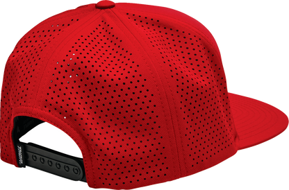 Red THOR Badge Hat featuring the THOR logo, stylish and casual headwear with a prominent badge design.