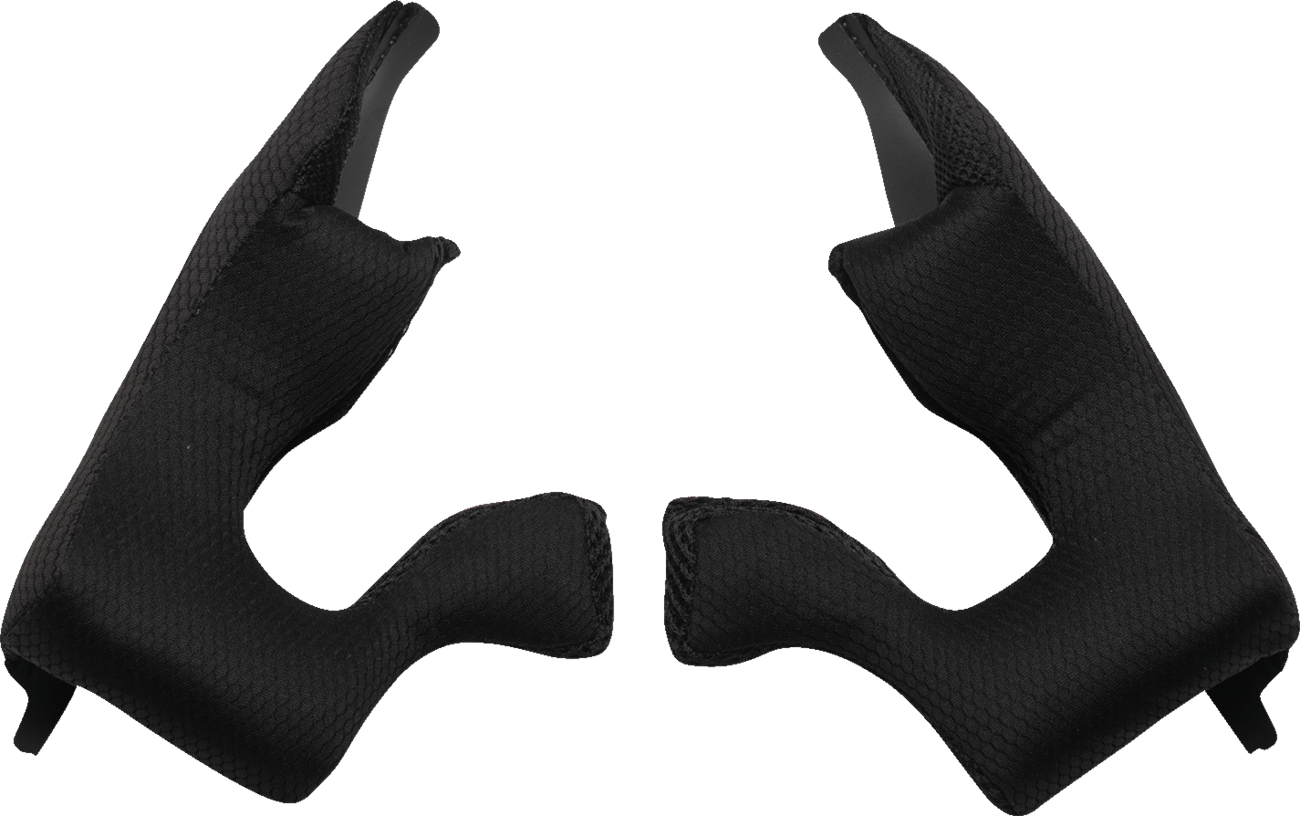 Black THOR Fleet Cheek Pads in 2XL size, designed for motorcycle helmets, with the part number 0134-4078.