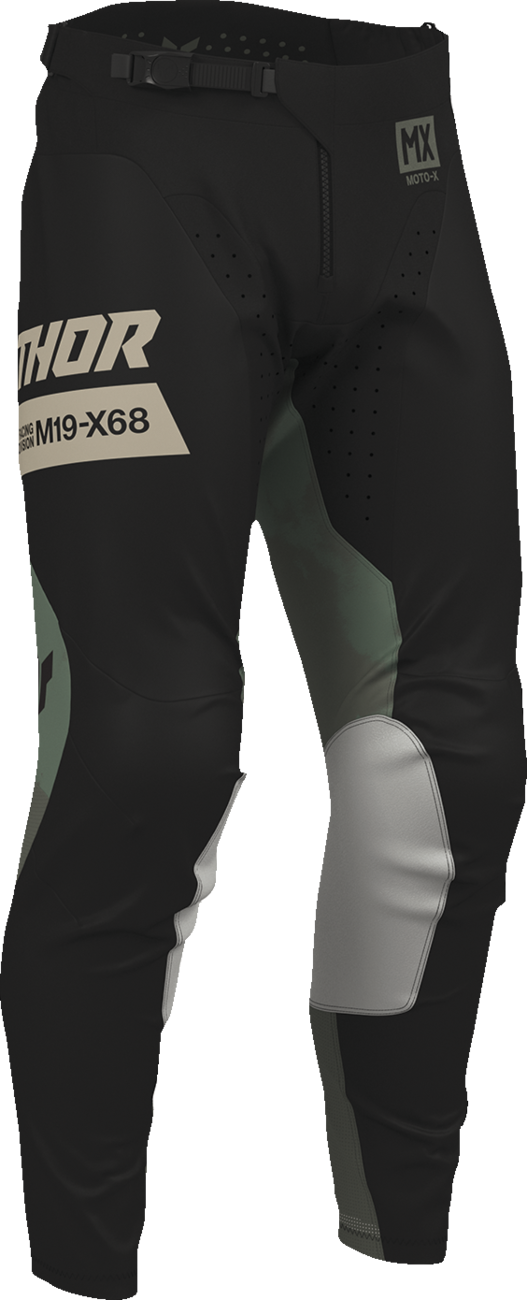 Black and camo THOR Launchmode Bleach Pants in US 34, featuring a stylish design and durable fabric.