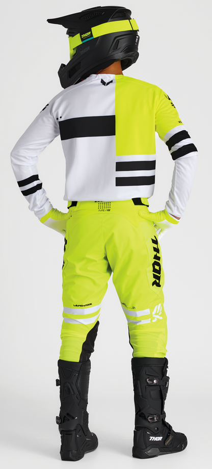 THOR, THOR Launchmode Dozer Pants - Acid/Black US 40 | Durable Motorcycle Riding Pants with Enhanced Ventilation and Comfort