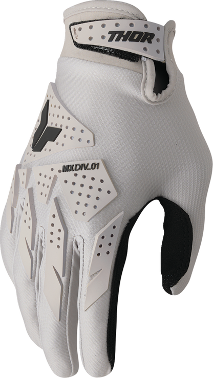 THOR Launchmode XP gloves in sand color, size XL, featuring durable riding gloves with protective padding and adjustable straps.