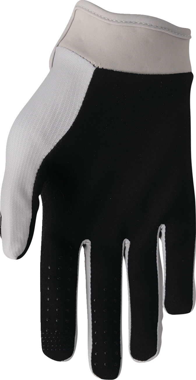 THOR Launchmode XP gloves in sand color, size XL, featuring durable motorcycle glove design with reinforced palms and knuckles.