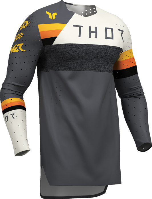THOR Sportmode League Jersey in charcoal and white, small size, featuring the THOR brand logo and athletic design.