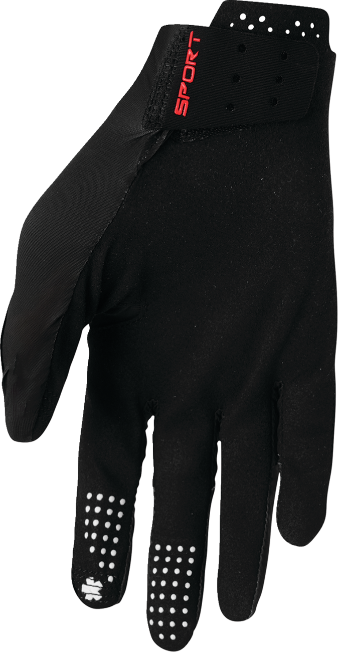 THOR, THOR Sportmode Riot Gloves XL - Black - Part Number 3330-8022