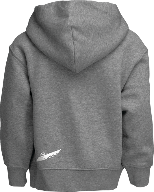 Gray THOR Youth Brave Pullover Hoodie with hood and front pocket, made from soft Heather Gray fabric.
