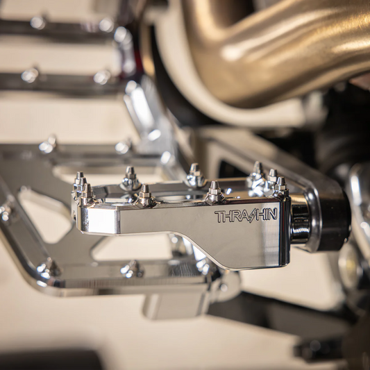 THRASHIN SUPPLY CO. Aggressor Brake Pedal - Chrome for Touring Models TSC-2221-3