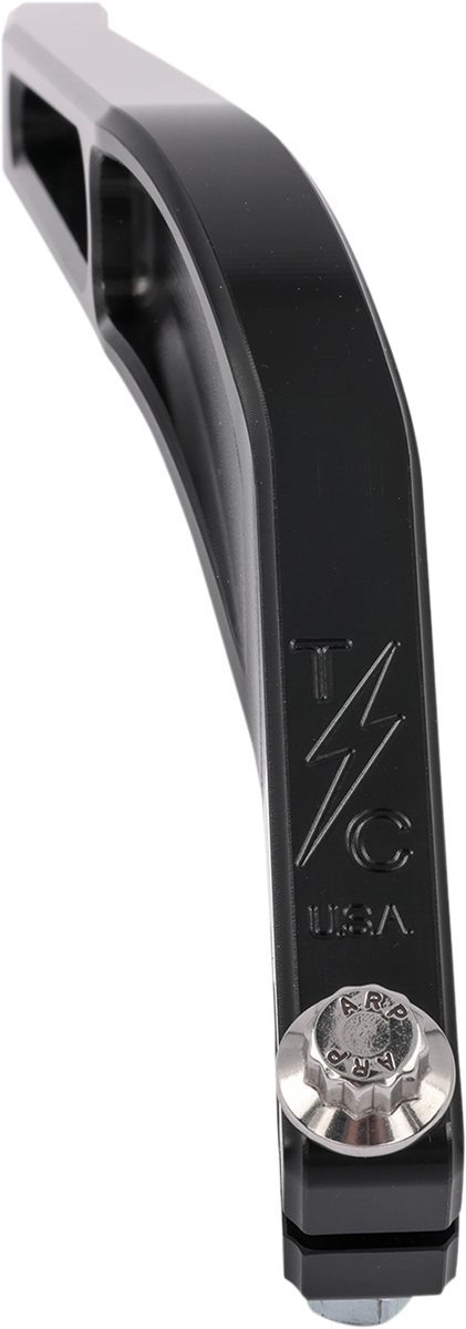 Black THRASHIN SUPPLY CO. TSC-2901-1 shifter lever made of durable 6061 T6 aluminum, designed for bike gear shifting.