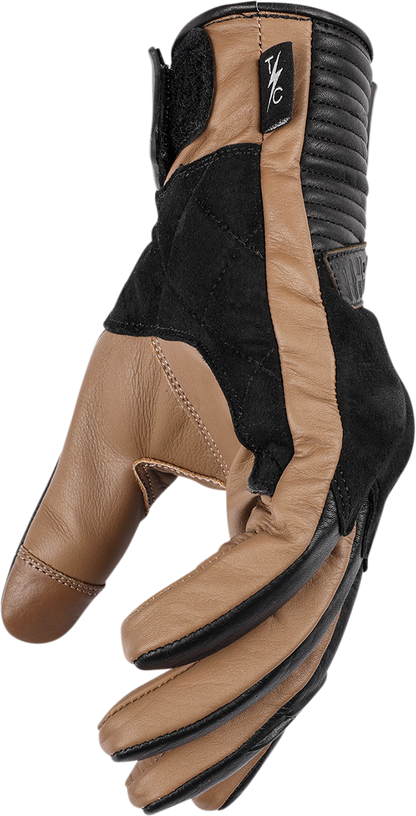 Tan THRASHIN SUPPLY CO. boxer gloves in large size with durable cowhide leather and impact protection.