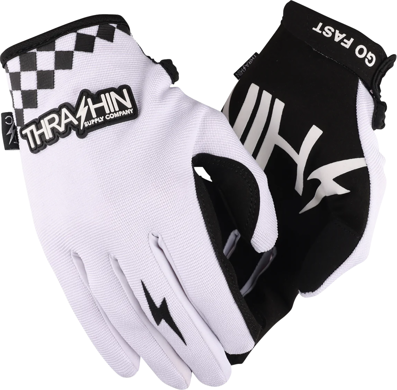 THRASHIN SUPPLY CO. Go Fast Stealth Gloves - White Large SV1-10-10