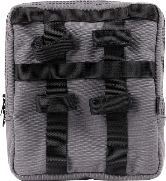 Gray THRASHIN SUPPLY CO. Handlebar Bag Slim designed for bikes, compact and lightweight for easy storage and quick access.
