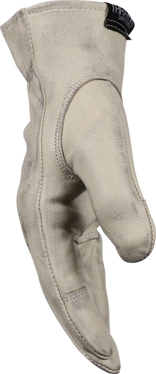 Bone white Roper leather gloves by THRASHIN SUPPLY CO. in 3XL size, featuring durable leather construction and classic design.
