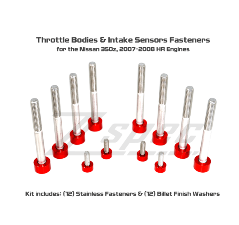ZSPEC Throttle Bodies & Airflow Sensors Fasteners for Nissan 350z HR, Stainless & Billet - Howling Moto