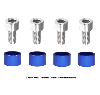 ZSPEC Throttle Cable Cover Fasteners for '90-96 Nissan 300zx Z32, Stainless & Billet - Howling Moto