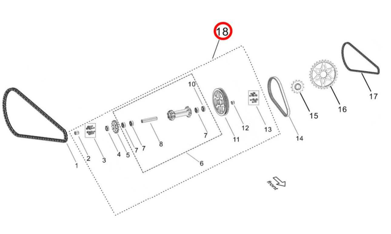 OEM Complete Jackshaft Assembly for E-Ride Pro and Surron LBX - Howling Moto