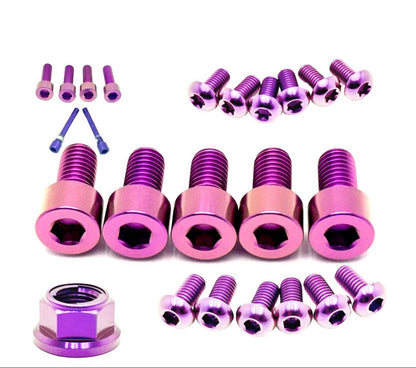 Titanium Front and Rear Wheel Bolt Kit - Howling Moto