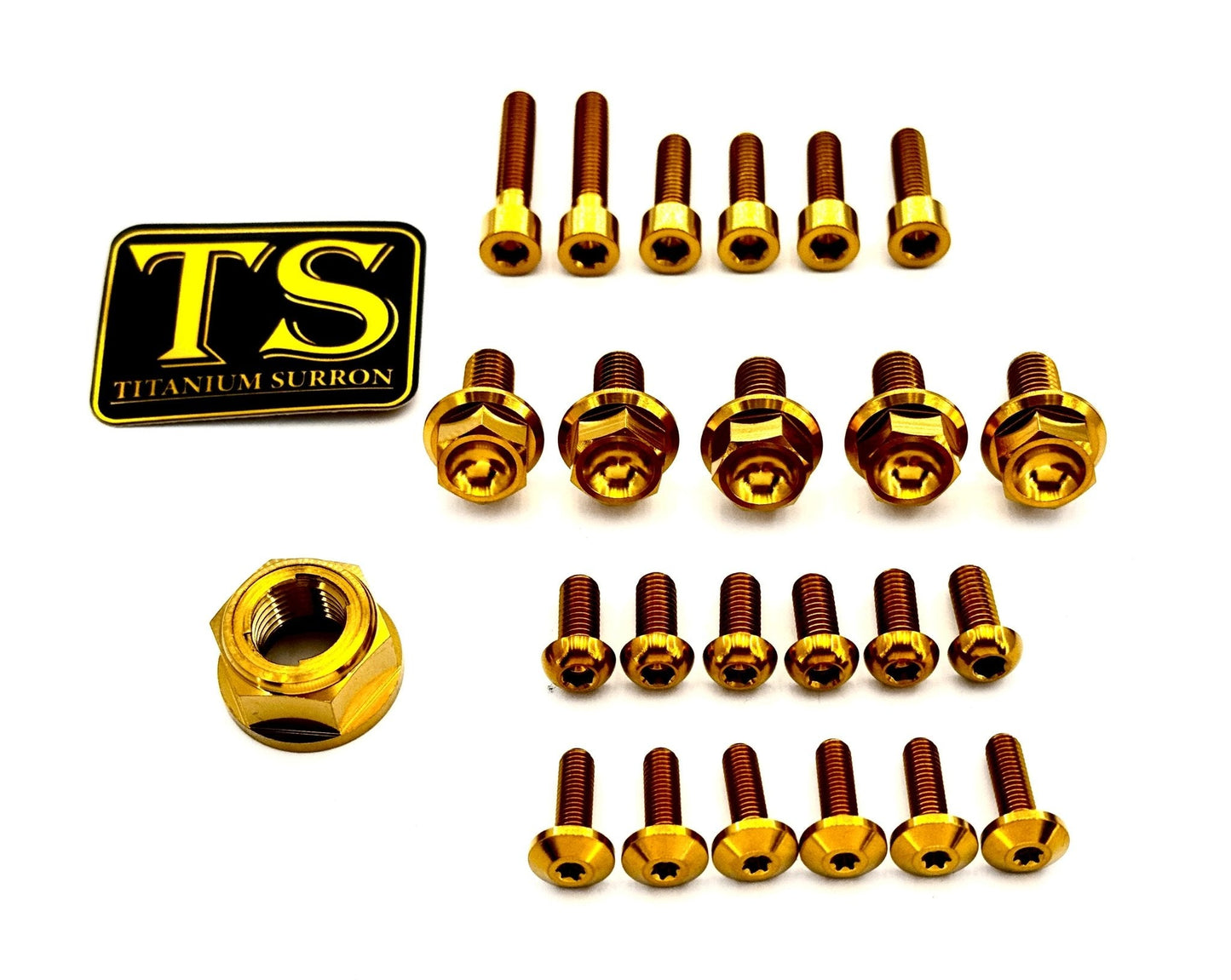 Titanium Front and Rear Wheel Bolt Kit - Howling Moto