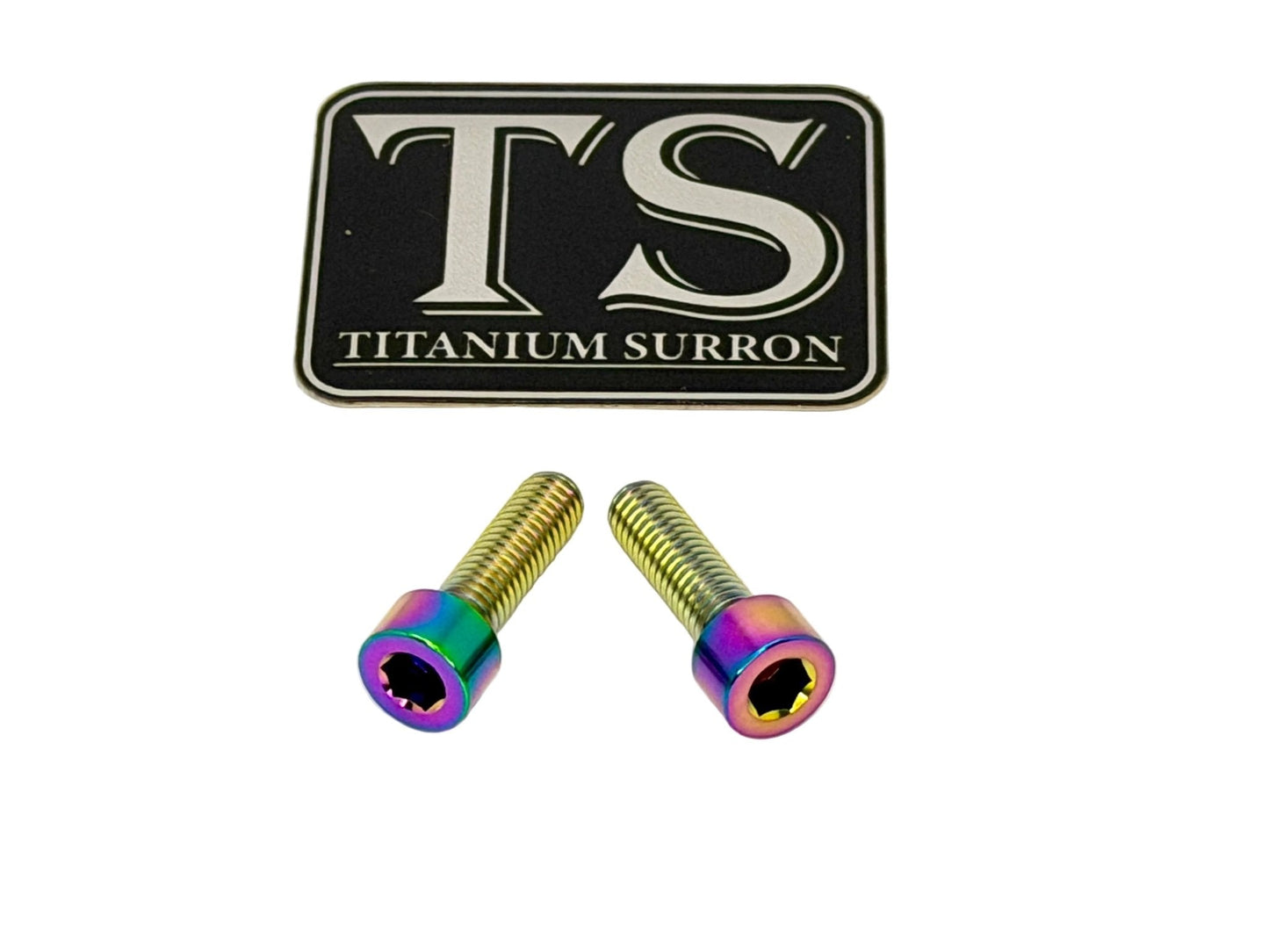 Titanium Surron Ultra Bee Headlight Bracket bolts by Prickly for Baja Squadron