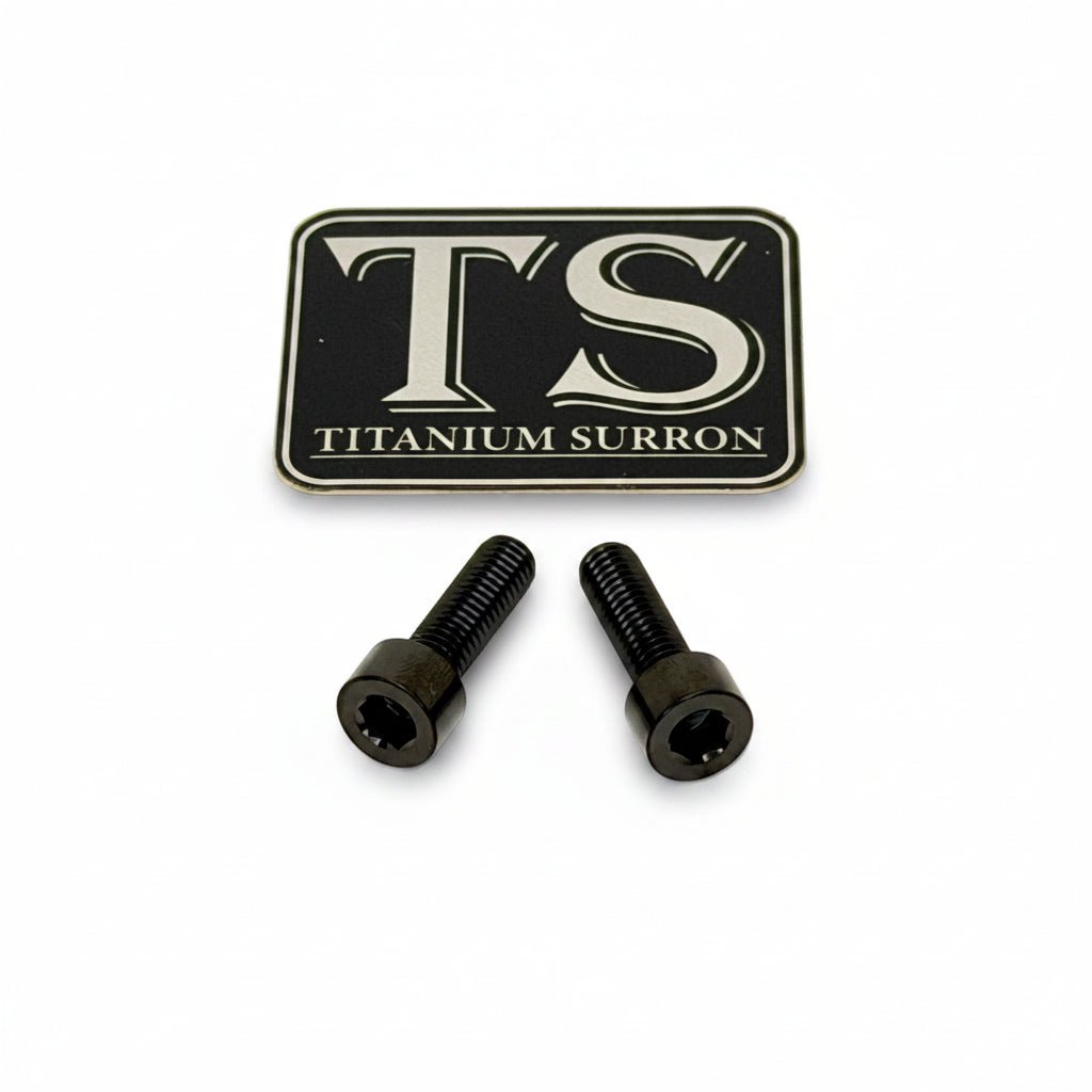 Titanium Surron Ultra Bee Headlight Bracket bolts by Prickly for Baja Squadron