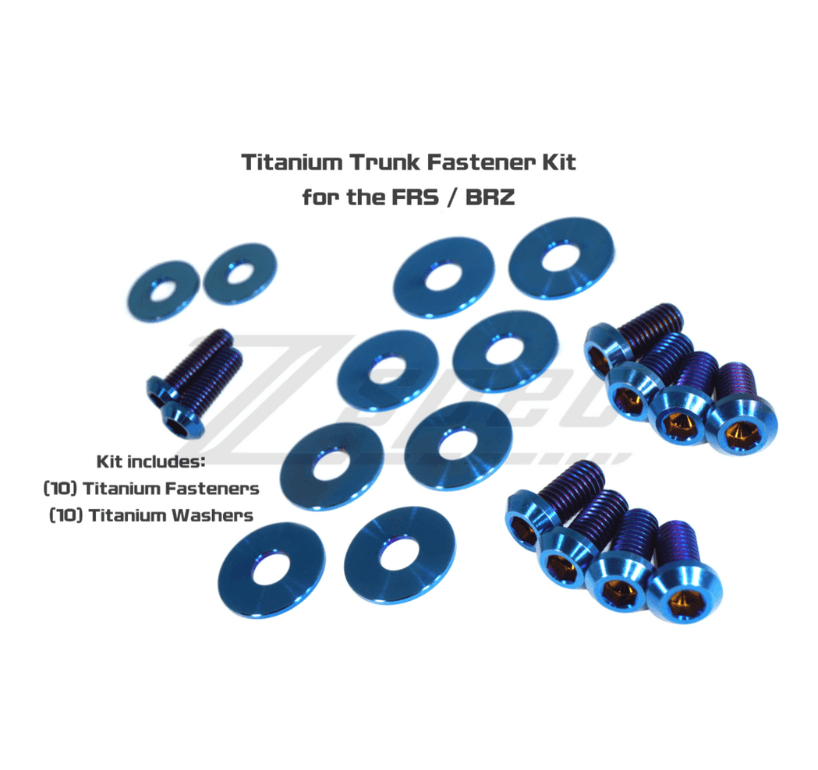 ZSPEC Trunk Dress Up Bolts® Kit for '13-21 Scion FRS, Subaru BRZ, Toyota 86, Titanium - Howling Moto