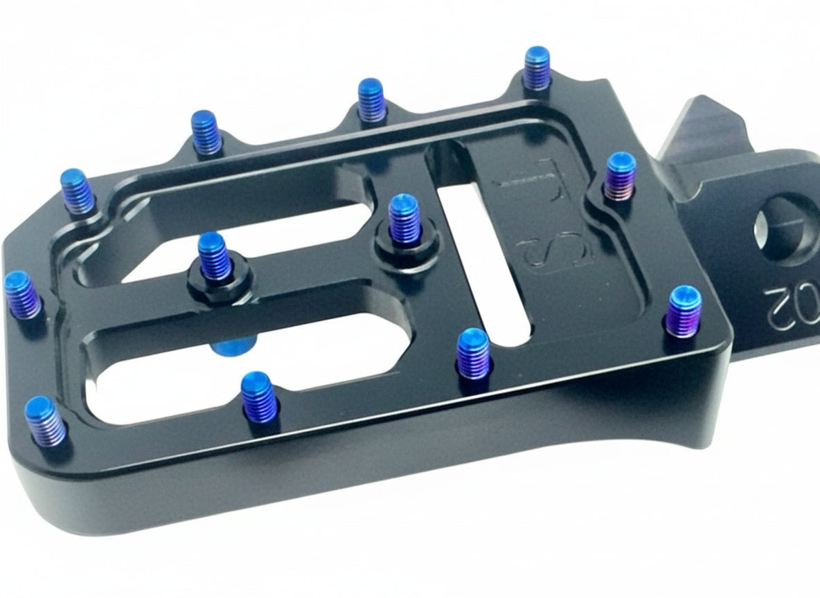 TS Foot Pegs W/ Titanium Grips for Most E-moto