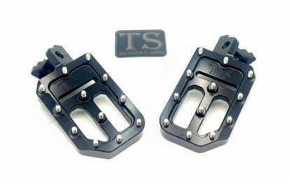 TS Foot Pegs W/ Titanium Grips for Most E-moto